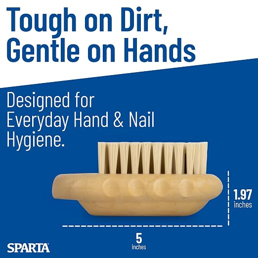 SPARTA Nail Scrub Brush Commercial-Grade, Heavy-Duty Hand and Fingernail Brush - Image 2