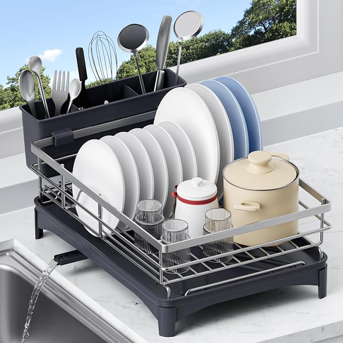 Dish Drying Rack, Rustproof Stainless Steel Dish Rack by Unknown