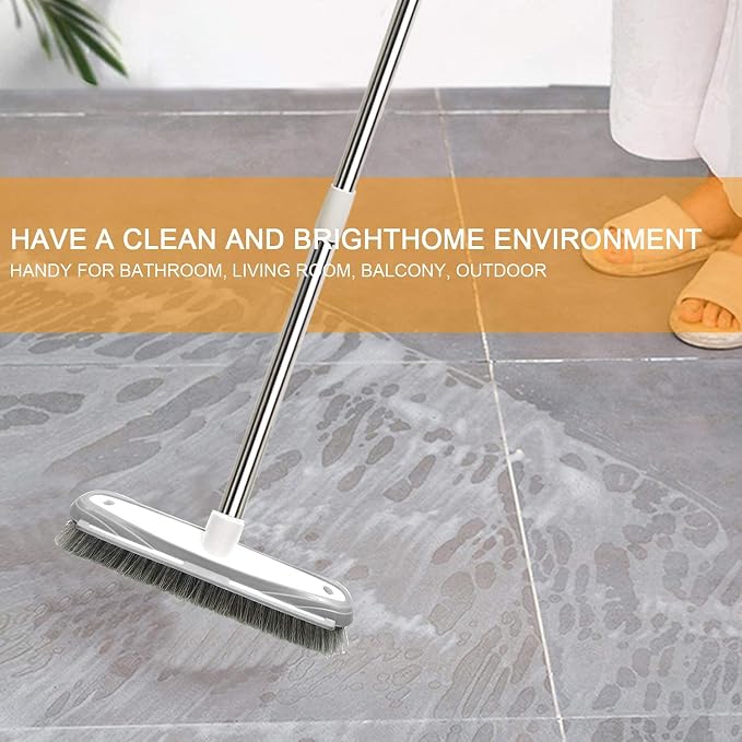 Push Broom, Tub Tile Broom Brush, Stiff Bristles Broom - Image 6