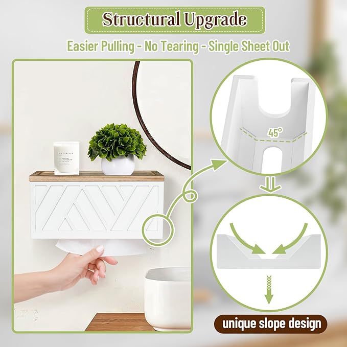 Paper Towel Dispenser Wall Mount, Paper Towel Holder Wall Mounted - Image 3