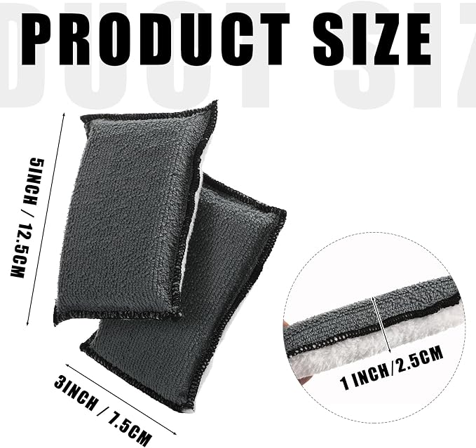 Mudder 8 Pcs Car Interior Scrubbing Sponge 5'' x 3'' Fiber Car Wax Applicator - Image 2