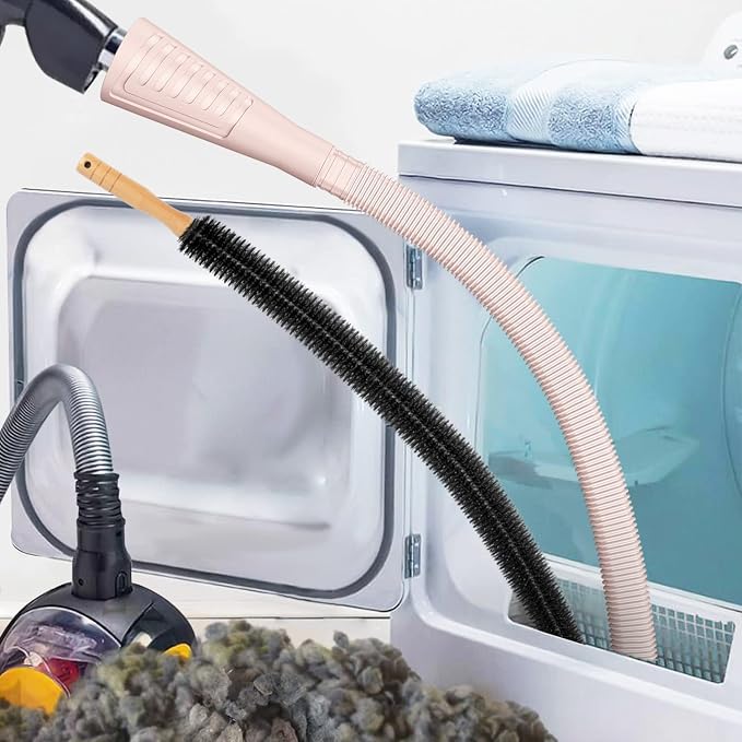 2 Pieces Dryer Vent Cleaner Kit Dryer Lint Brush Vacuum Hose Attachment Brush by Sealegend
