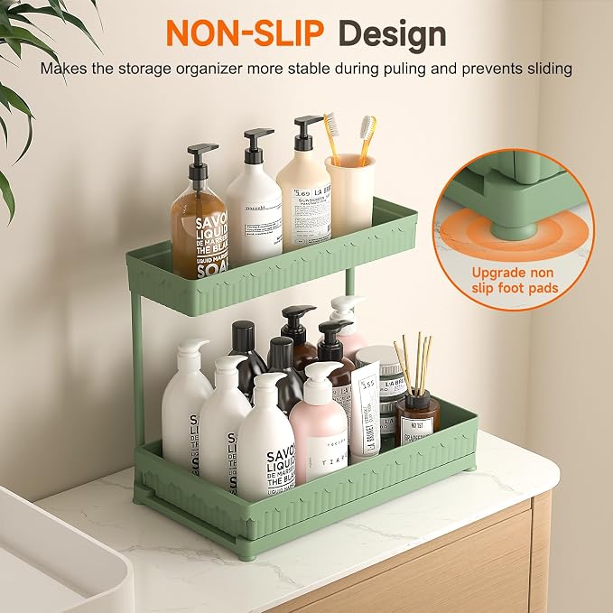 3 Pack Multi-Purpose Under Sink Organizers and Storage, 2026 L-Shaped Pull Out - Image 4