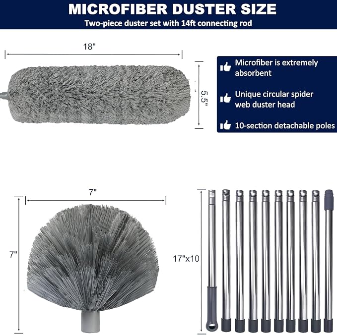 20 Ft+ High Reach Cobweb Dusting Kit - Image 2
