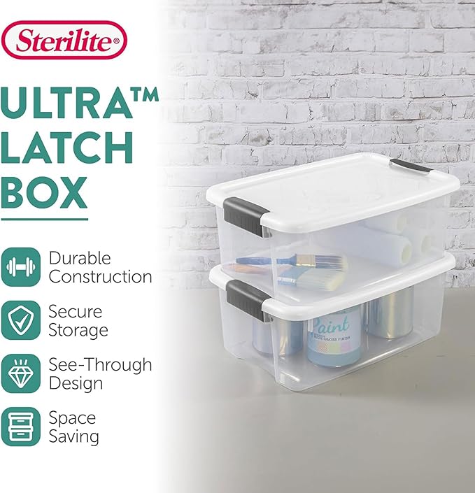 Sterilite 24-Pack Ultra Latching Box, Storage Bins - Image 2