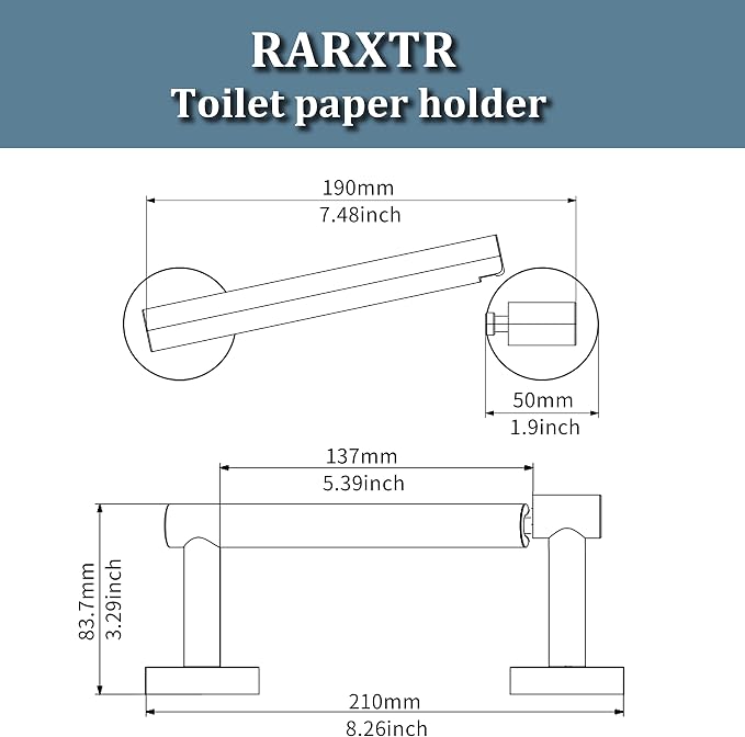 Matte Black 2 Pack Toilet Paper Holder SUS304 Stainless Steel Double Post - Image 6