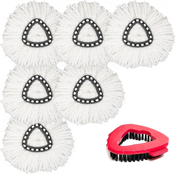7 Pack Mop Head Replacement for O Cedar: Spin Mop Refill Compatible by homsis