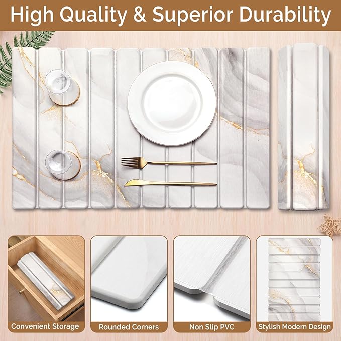 2 PCS Large Stone Dish Drying Mat - Image 4