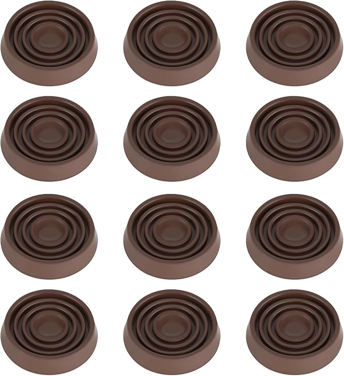 Furniture Coasters, 1.5X1.5 Rubber Caster Cups Non Slip Furniture Pads Non Skid by VOCOMO