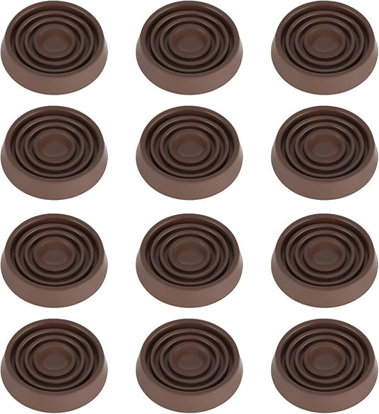 Furniture Coasters, 1.5X1.5 Rubber Caster Cups Non Slip Furniture Pads Non Skid by VOCOMO