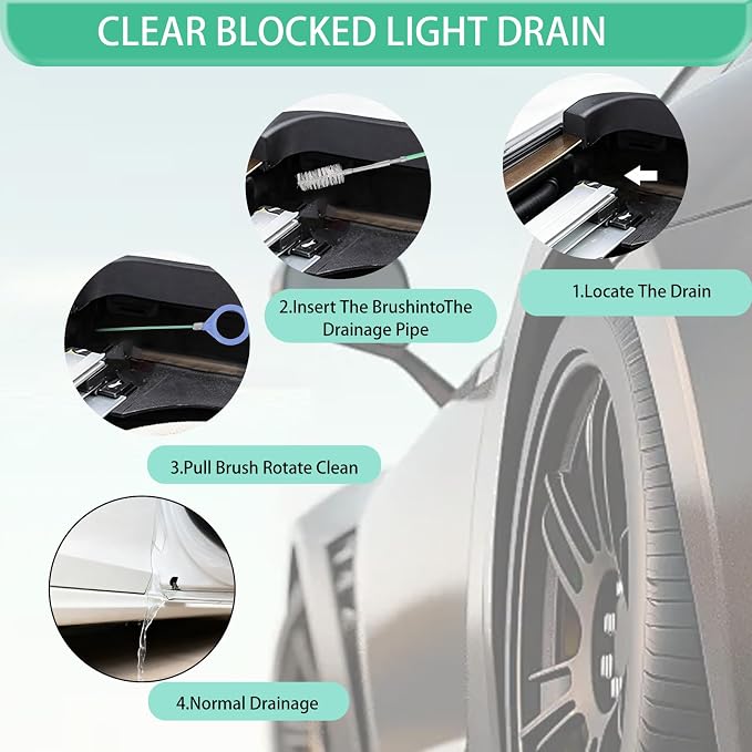 Auto Sunroof Drain Cleaning Tool, 120 Inch Long Flexible Tube Cleaning Brush - Image 3