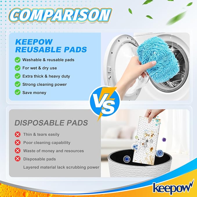 KEEPOW Wet Pads Refill for Swiffer Sweeper Mop and Sweep & Mop Deluxe - Image 5