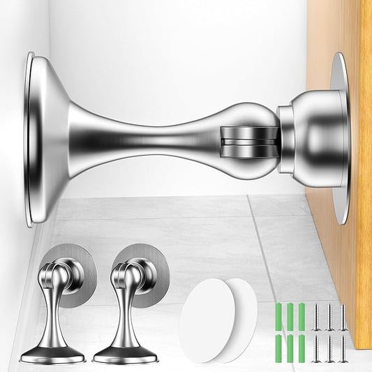 Crosize Magnetic Door Stoppers 2 Pack, Stainless Steel Door Catch by Crosize