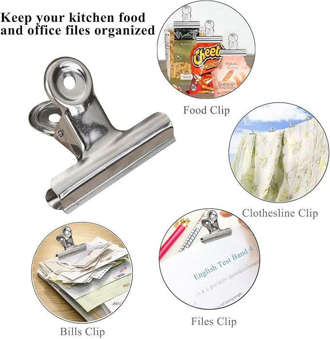 18 Pack Stainless Steel Chip Bag Clips Heavy Duty Food Bags Clamp Clips - Image 4