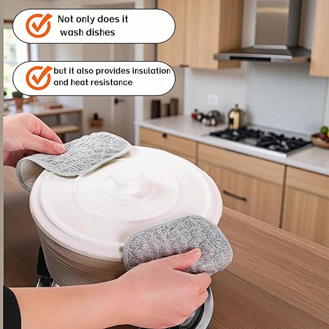 10Pack Scrubber Sponge for Dishes, Pans & Grease - Image 5