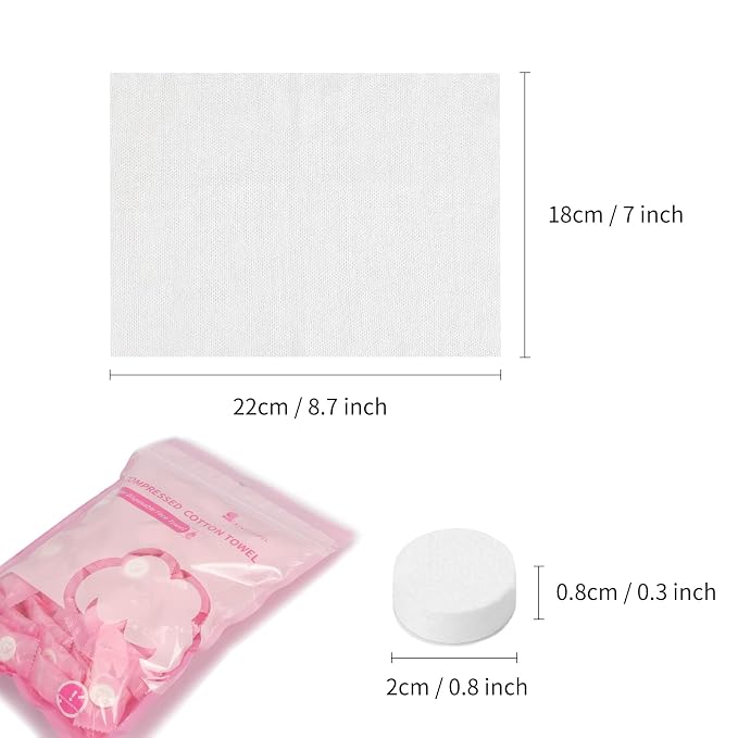 Classycoo Compressed Towel 100 PCS Mini Tablets Disposable Portable Face Towel - Image 6