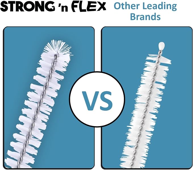 Strong 'n Flex Nylon Straw Cleaner Brushes – Fan-Shaped End - Image 2