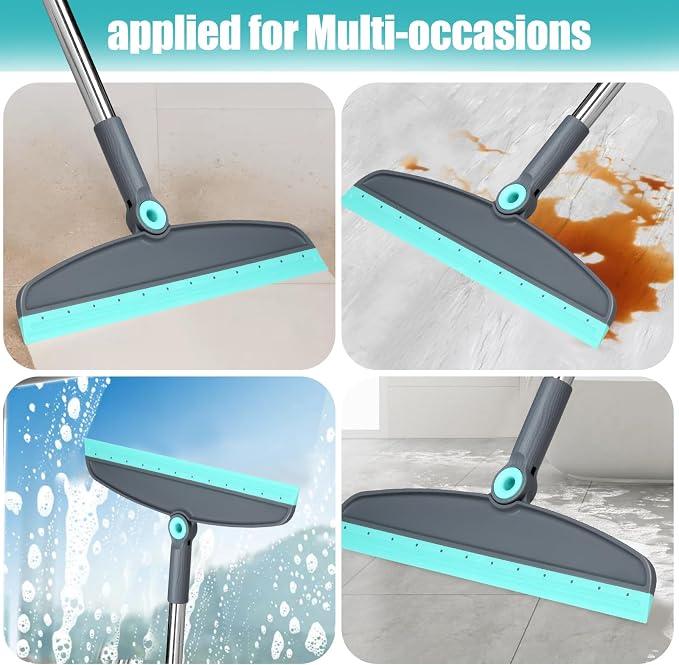 Upgrade Broom and Dustpan Set, Silicone Broom, Long Handle Broom - Image 5