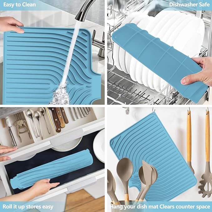 Dish Drying Mat for Kitchen Counter, - Image 5