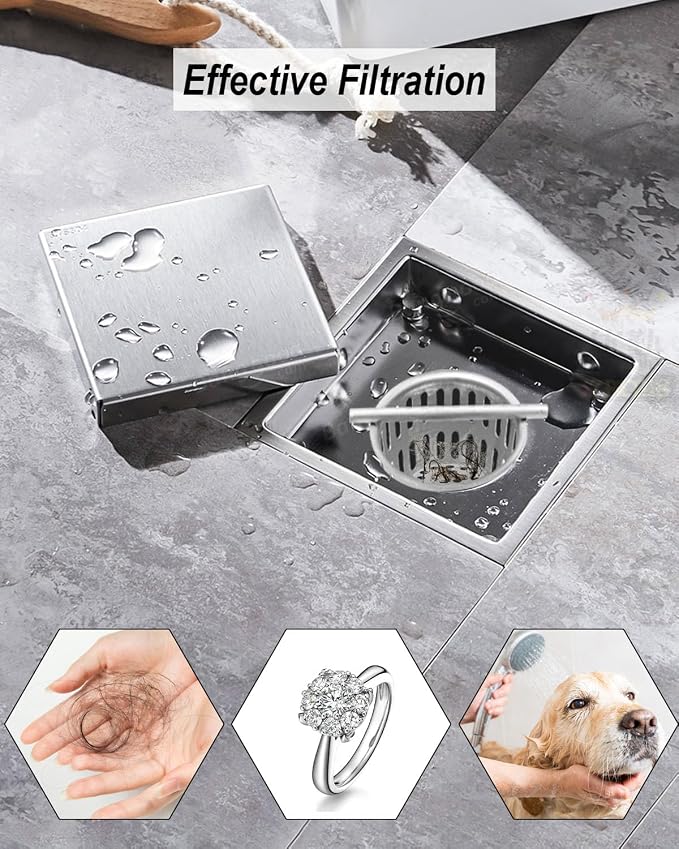 2Pcs 2 Inch Hair and Debris Strainer, Shower Drain Strainer - Image 3