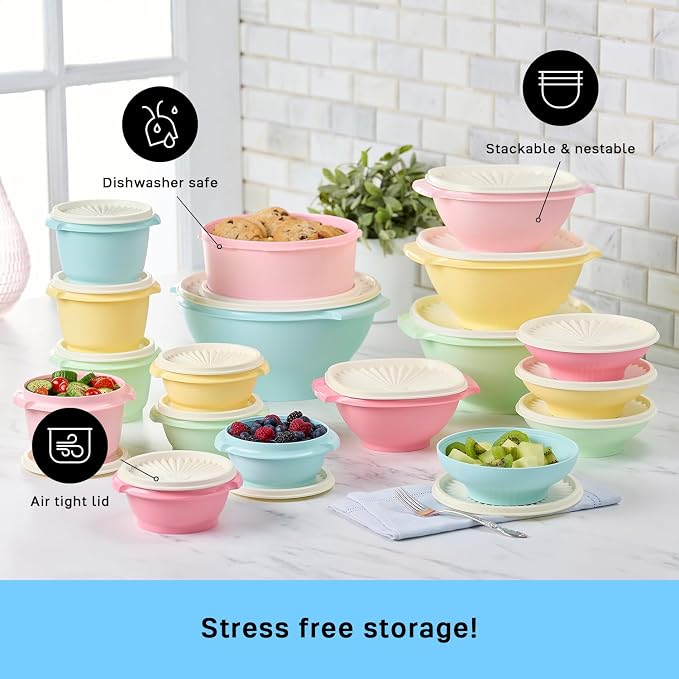 Tupperware Heritage Collection, 36 Piece Food Storage Container Set in Vintage - Image 5