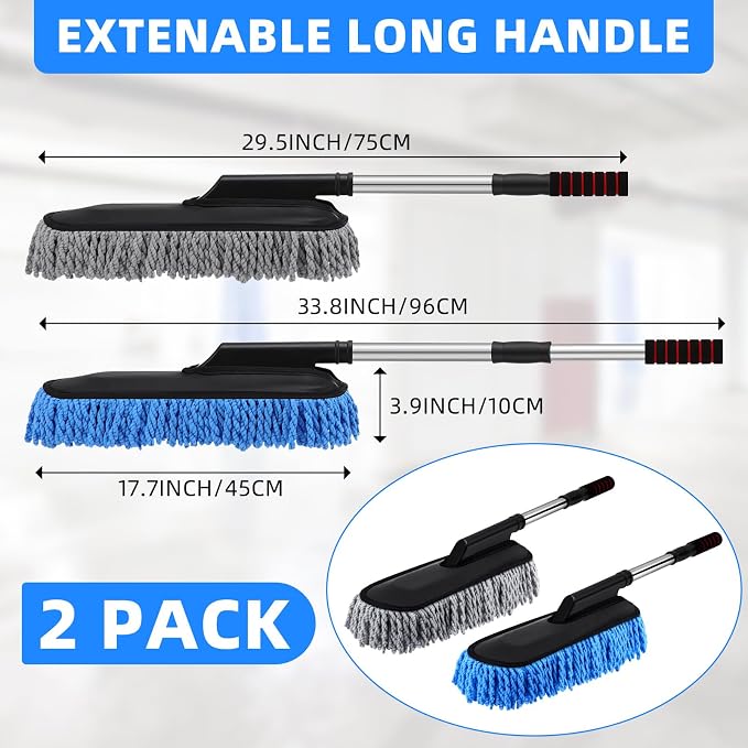 Tanlade 2 Pack Microfiber Car Duster Exterior Scratch Free - Image 2