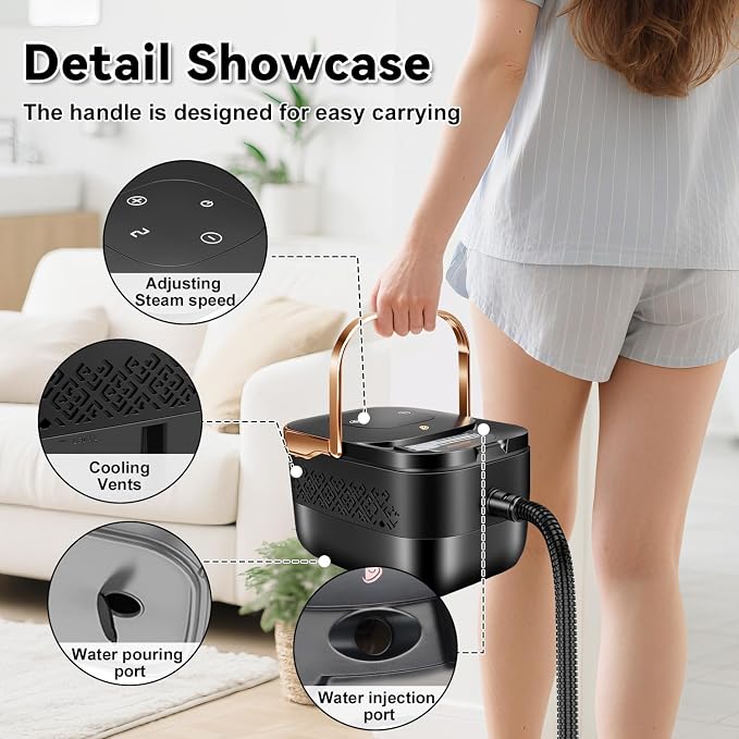 Steam Cleaner for Home, 2500W Portable Handheld Steamer for Cleaning, Large - Image 6