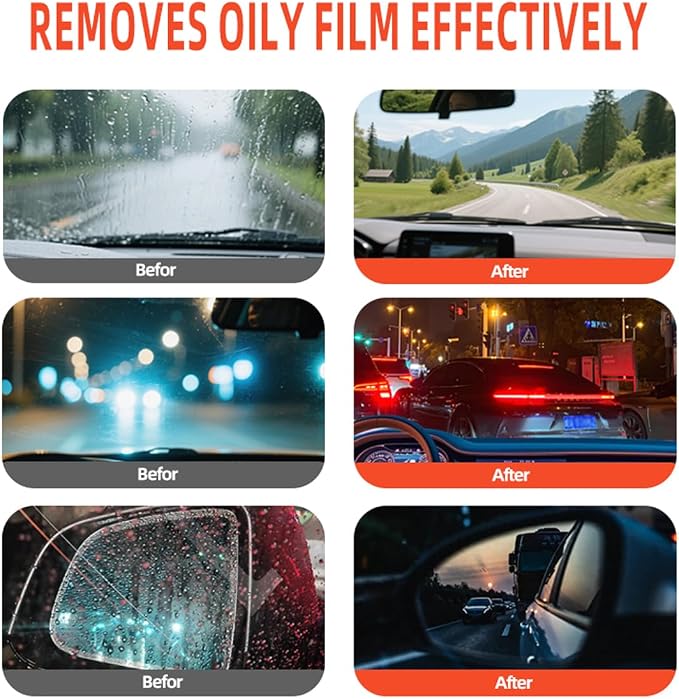Glass Oil Film Remover for Car, Glass Emulsion Cleaner, Automotive Oil Film - Image 5