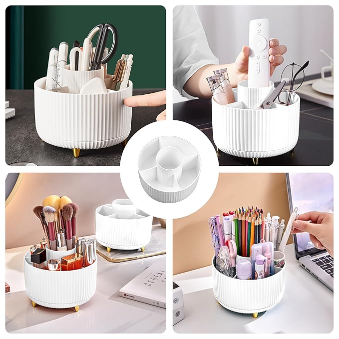 Diesisa Makeup Brush Holder Organizer, 360° Rotating Makeup Brush Organizer - Image 5