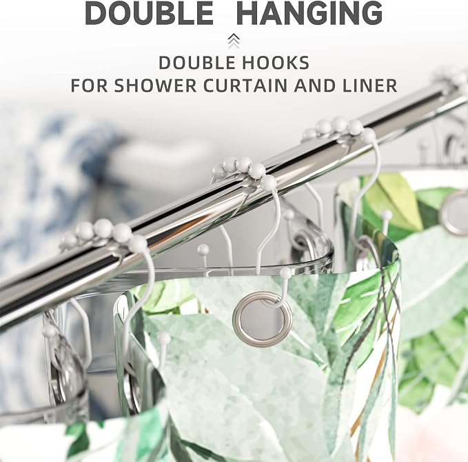 White Shower Curtain Hooks and Rings - Image 5