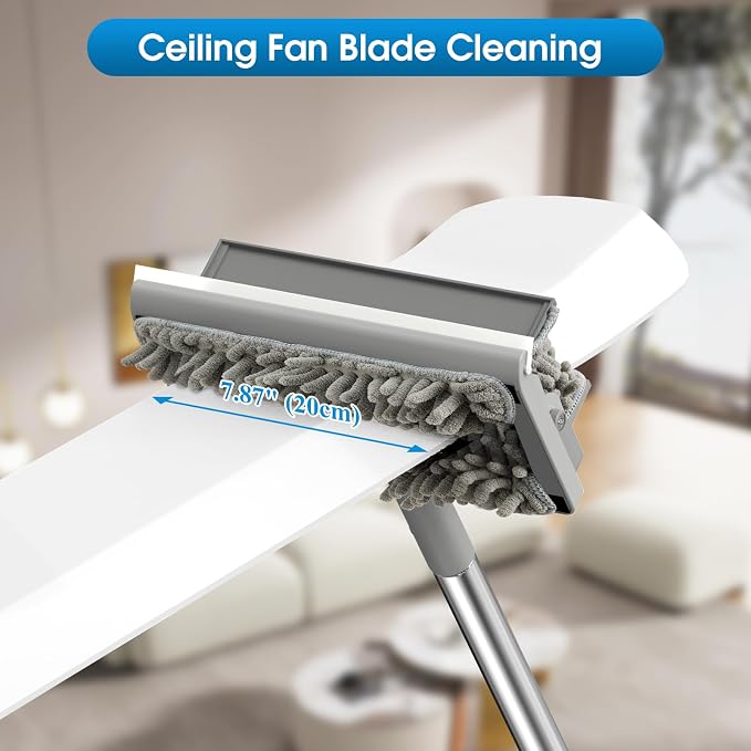 Extendable Cleaner for Ceiling Fan and Baseboards Cleaner Tool- 79” Adjustable - Image 3