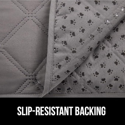 GORILLA GRIP Waterproof Bed Cover for Dogs, 82x52, Gripped Slip Resistant Backing, Leak Proof Washable Dog Blanket Covers Sofa, Couch, Sectional, Crate, Car, RV Seats, Pet Puppy Essentials, Charcoal