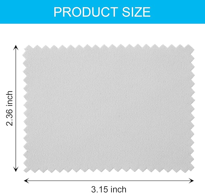 Tatuo 200 Pieces Jewelry Polishing Cloth 2.36 x 3.15 Inch Double-Sided - Image 3