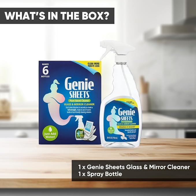 Genie Sheets Glass & Mirror Cleaner | 1 Bottle - Image 6