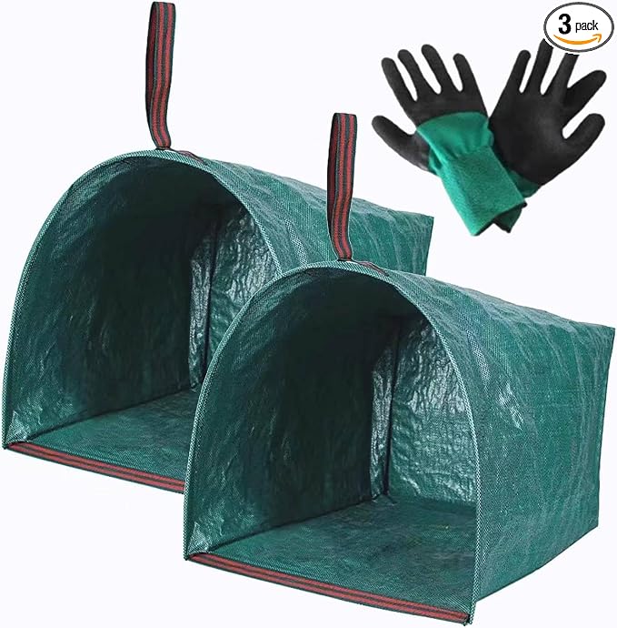 2 PACK Leaf Bag, Lawn Bags, Reuseable Yard Waste Bag, Heavy Duty Lawn and Leaf by RISETEX
