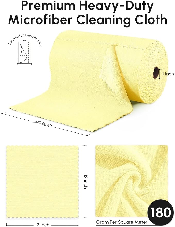 Microfiber Cleaning Cloths Roll, 75 Pack Tear Away Microfiber Towels Roll - Image 3