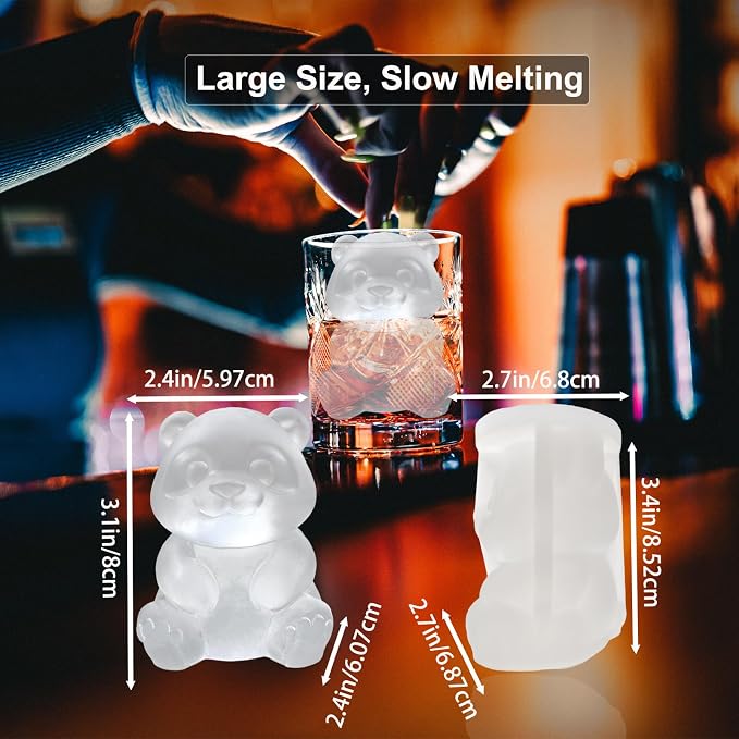3D Panda Ice Cube Silicone Molds Tray - Image 7