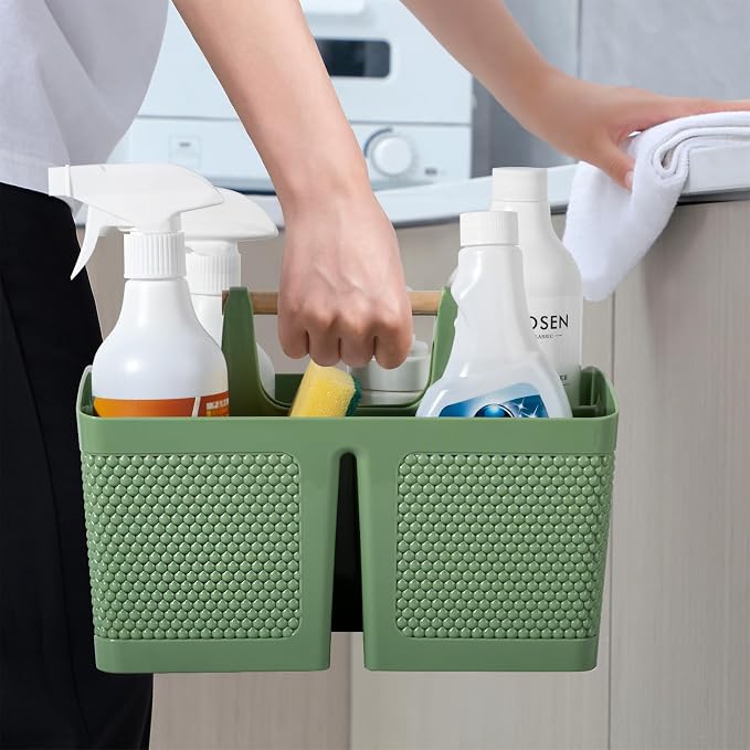 rejomiik Portable Shower Caddy Basket Plastic Cleaning Caddy Organizer Storage - Image 4