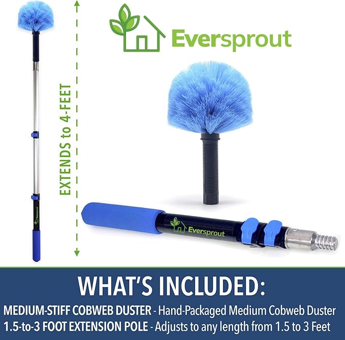 EVERSPROUT 8-10 Feet Standing Reach | 1.5-to-3 Foot Cobweb Duster and - Image 4