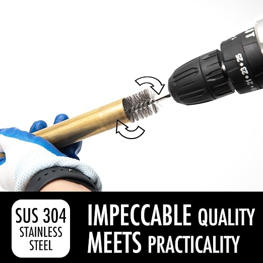6pcs Copper Tube Pipe Cleaner, 1/2” 3/4” 1” Pipe Cleaning Brush Set, Stainless - Image 6