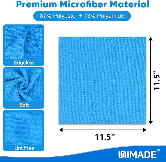 Microfiber Cleaning Cloth, 20 Pack Reusable Microfiber Towels - Image 2