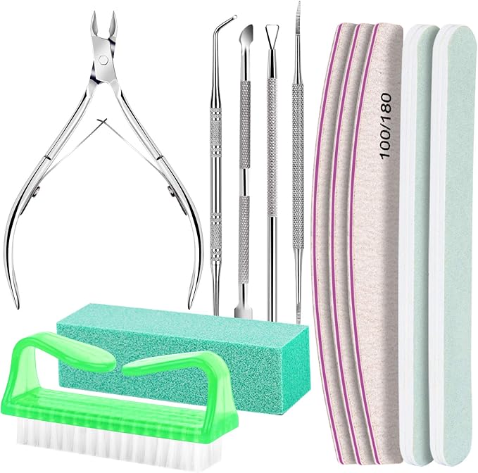 FANDAMEI Nail Tools, Nail Care Kit, Nail Files 100/180, Nail Buffer Block by FANDAMEI