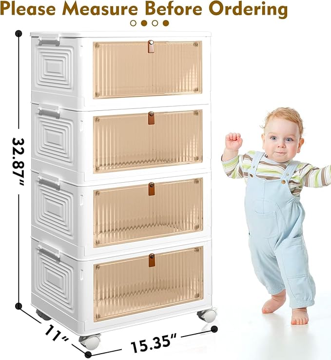 CTSNSLH 4 Tier Plastic Storage Bins and Boxes Organizer - Image 2
