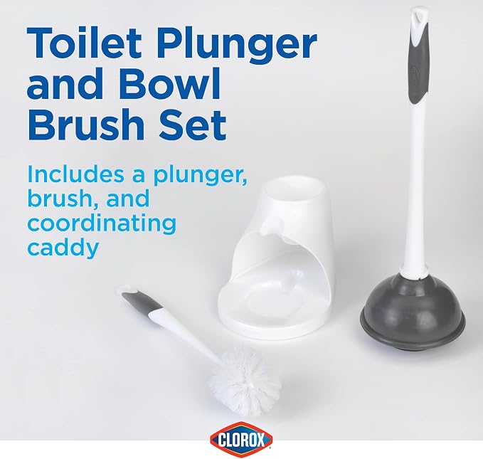 Clorox Toilet Plunger and Bowl Brush Combo Set - Image 2