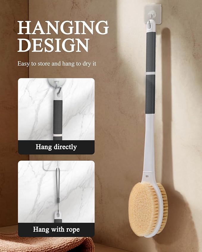 Shower Brush for Massage Dry Brushing: Back Scrubber for Shower - Image 7
