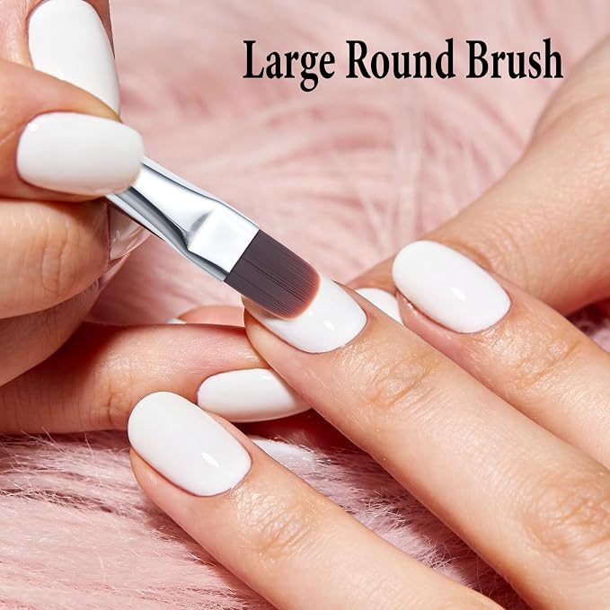 Large Round Brush for Builder Gel-Wide Head for Smooth, Streak-Free Application - Image 2