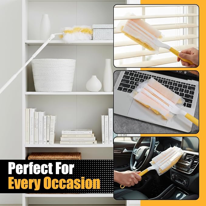 62 Pcs Duster Refills for Swiffe Duster, 360° Heavy Duty Dusters Refill - Image 6