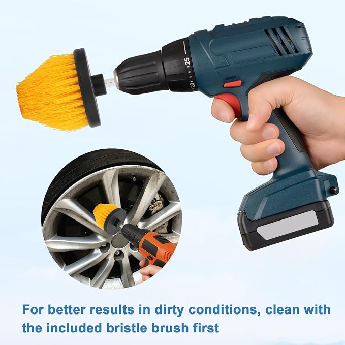 Linkstyle 5PCS Drill Polishing Cone Set, Car Wheel Polisher Sponge Pad Kit - Image 8