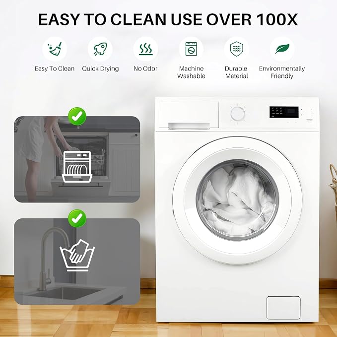 Cleaning Rags Swedish Dishcloths, Cellulose Sponge Cloths Absorbent Wipes - Image 6