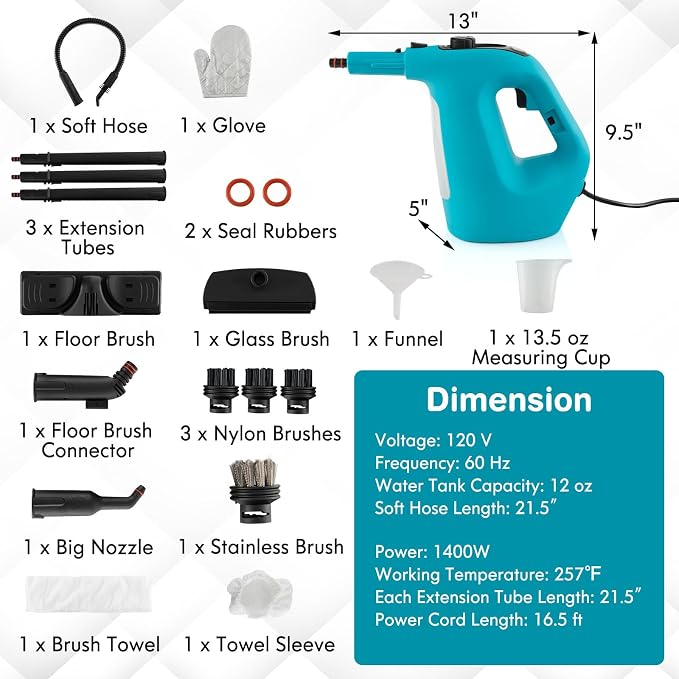 COSTWAY Handheld MultiPurpose Steam Cleaner - Image 7
